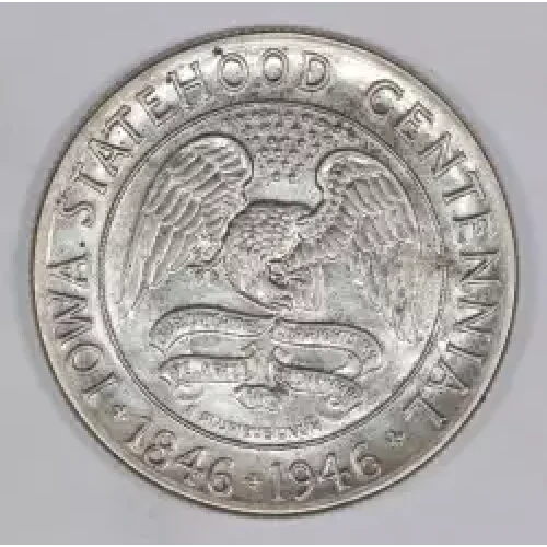 Classic Commemorative Silver--- Iowa Centennial 1946 -Silver- 0.5 Dollar