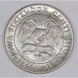 Classic Commemorative Silver--- Iowa Centennial 1946 -Silver- 0.5 Dollar