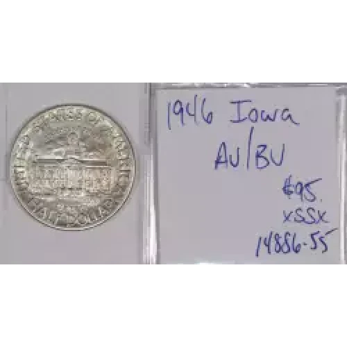 Classic Commemorative Silver--- Iowa Centennial 1946 -Silver- 0.5 Dollar