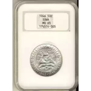 Classic Commemorative Silver--- Iowa Centennial 1946 -Silver- 0.5 Dollar (3)