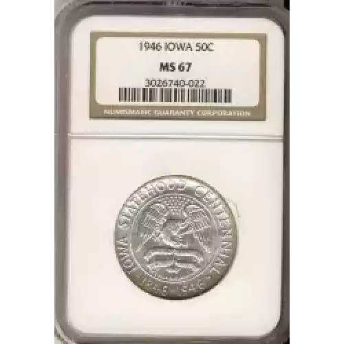 Classic Commemorative Silver--- Iowa Centennial 1946 -Silver- 0.5 Dollar (3)