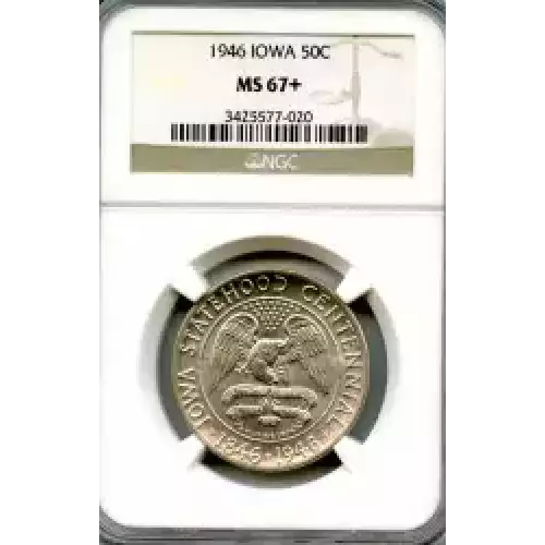 Classic Commemorative Silver--- Iowa Centennial 1946 -Silver- 0.5 Dollar (3)
