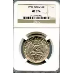 Classic Commemorative Silver--- Iowa Centennial 1946 -Silver- 0.5 Dollar (3)