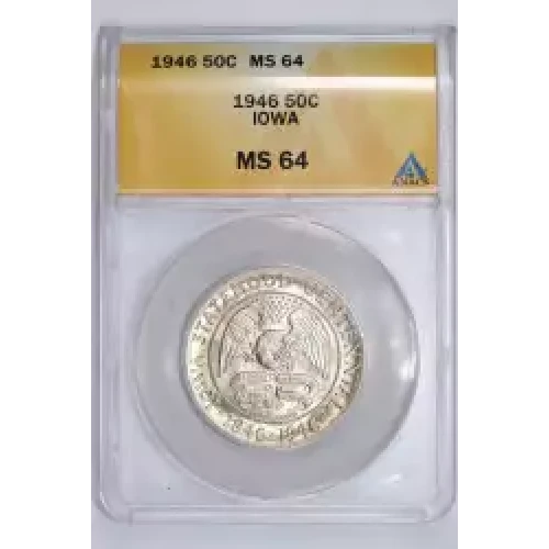 Classic Commemorative Silver--- Iowa Centennial 1946 -Silver- 0.5 Dollar