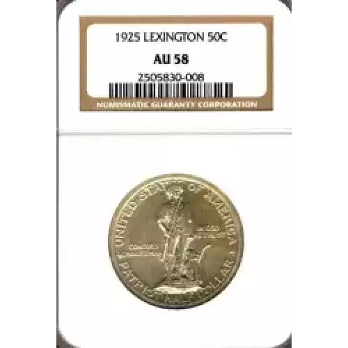 Classic Commemorative Silver--- Lexington - Concord Sesquicentennial 1925 -Silver- 0.5 Dollar (3)