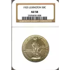 Classic Commemorative Silver--- Lexington - Concord Sesquicentennial 1925 -Silver- 0.5 Dollar (3)
