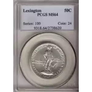 Classic Commemorative Silver--- Lexington - Concord Sesquicentennial 1925 -Silver- 0.5 Dollar (3)