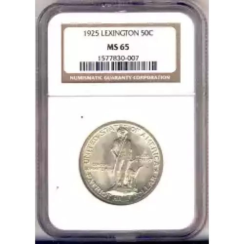 Classic Commemorative Silver--- Lexington - Concord Sesquicentennial 1925 -Silver- 0.5 Dollar (3)