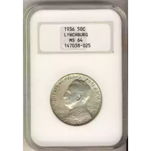 Classic Commemorative Silver--- Lynchburg, Virginia, Sesquicentennial 1936-Silver- 0.5 Dollar (3)