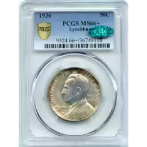 Classic Commemorative Silver--- Lynchburg, Virginia, Sesquicentennial 1936-Silver- 0.5 Dollar (3)