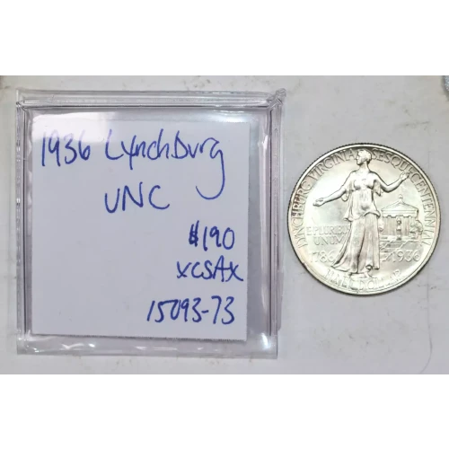 Classic Commemorative Silver--- Lynchburg, Virginia, Sesquicentennial 1936-Silver- 0.5 Dollar