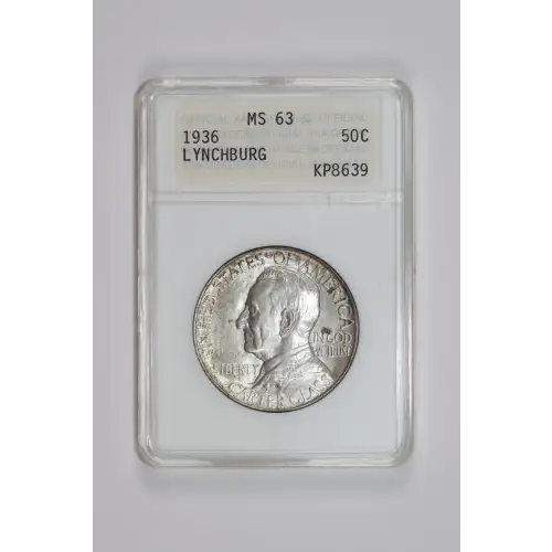 Classic Commemorative Silver--- Lynchburg, Virginia, Sesquicentennial 1936-Silver- 0.5 Dollar