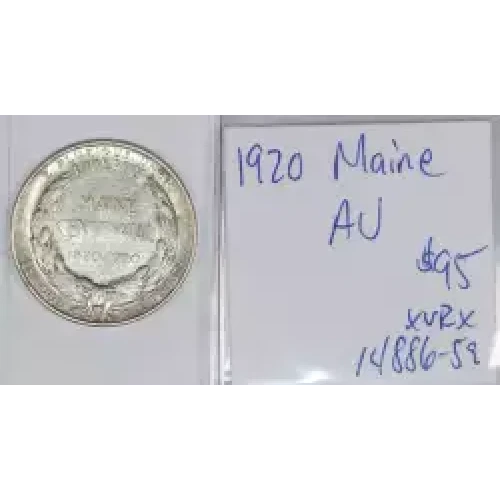 Classic Commemorative Silver--- Maine Centennial 1920-Silver- 0.5 Dollar