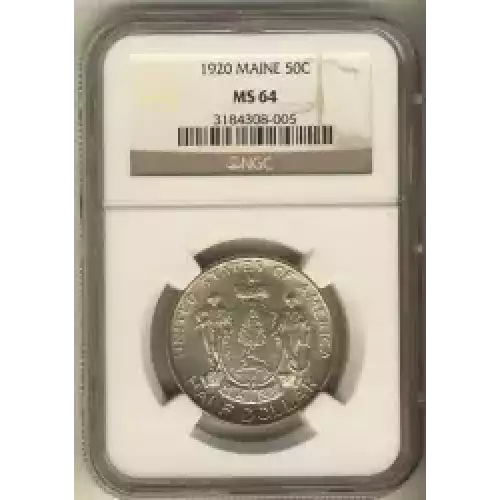 Classic Commemorative Silver--- Maine Centennial 1920-Silver- 0.5 Dollar (3)