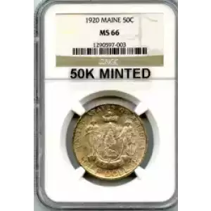 Classic Commemorative Silver--- Maine Centennial 1920-Silver- 0.5 Dollar (3)