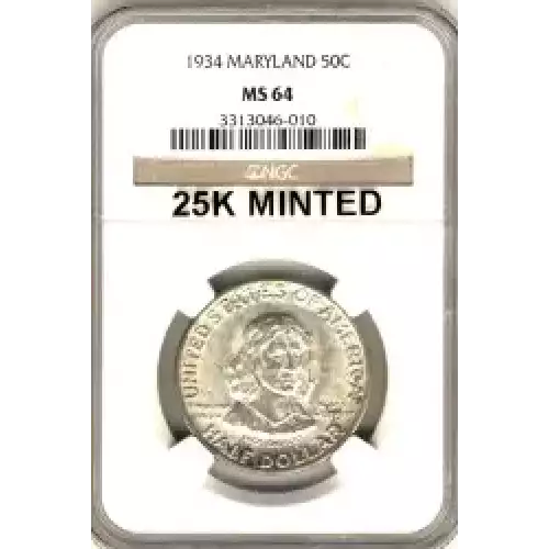 Classic Commemorative Silver--- Maryland Tercentenary 1934 -Silver- 0.5 Dollar (3)