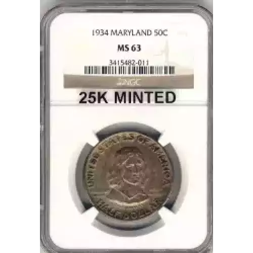 Classic Commemorative Silver--- Maryland Tercentenary 1934 -Silver- 0.5 Dollar (3)