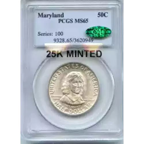 Classic Commemorative Silver--- Maryland Tercentenary 1934 -Silver- 0.5 Dollar (3)