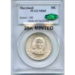 Classic Commemorative Silver--- Maryland Tercentenary 1934 -Silver- 0.5 Dollar (3)