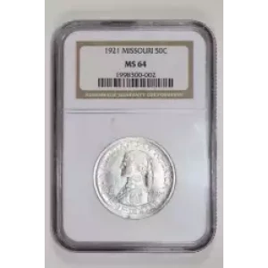 Classic Commemorative Silver--- Missouri Centennial 1921 -Silver- 0.5 Dollar