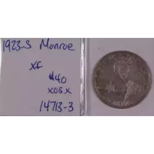 Classic Commemorative Silver--- Monroe Doctrine Centennial 1923 -Silver- 0.5 Dollar