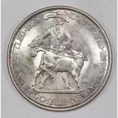 Classic Commemorative Silver--- New Rochelle, New York, 250th Anniversary 1938 -Silver- 0.5 Dollar