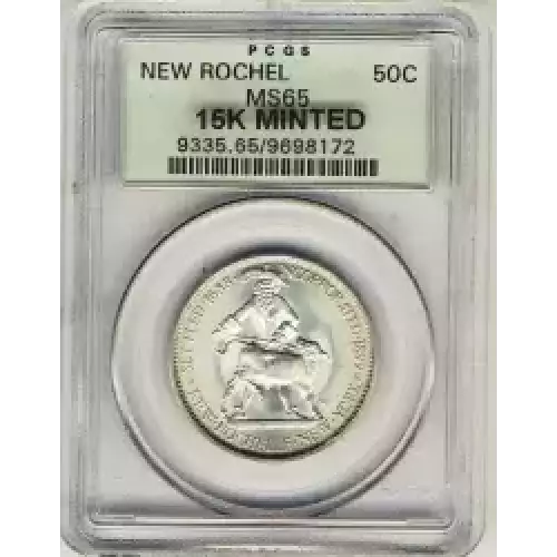 Classic Commemorative Silver--- New Rochelle, New York, 250th Anniversary 1938 -Silver- 0.5 Dollar (3)