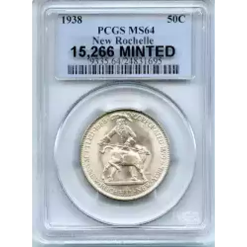 Classic Commemorative Silver--- New Rochelle, New York, 250th Anniversary 1938 -Silver- 0.5 Dollar (3)