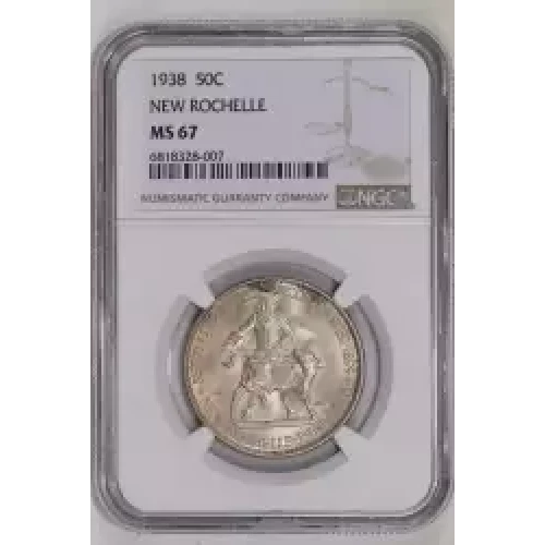 Classic Commemorative Silver--- New Rochelle, New York, 250th Anniversary 1938 -Silver- 0.5 Dollar
