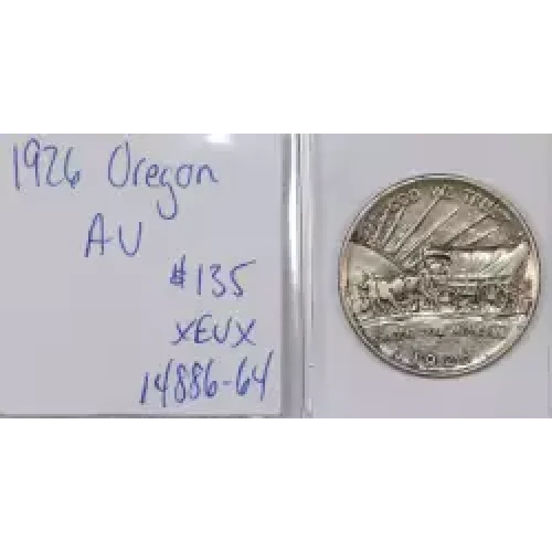 Classic Commemorative Silver Oregon Trail Memorial 1926 -1939 Silver -  0.5 Dollar