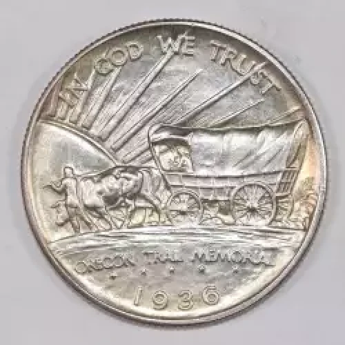 Classic Commemorative Silver Oregon Trail Memorial 1926 -1939 Silver -  0.5 Dollar