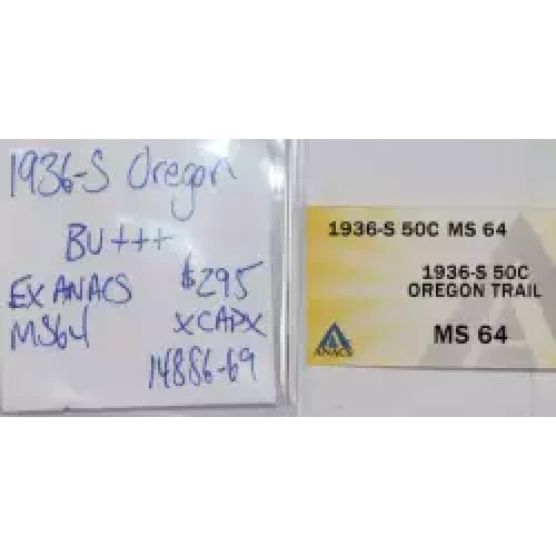 Classic Commemorative Silver Oregon Trail Memorial 1926 -1939 Silver -  0.5 Dollar