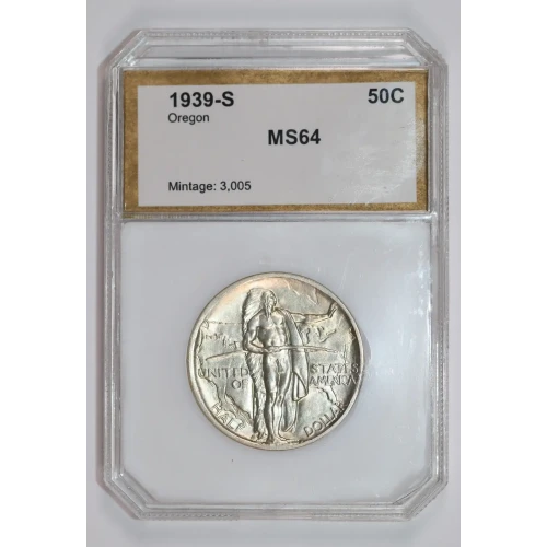 Classic Commemorative Silver Oregon Trail Memorial 1926 -1939 Silver -  0.5 Dollar