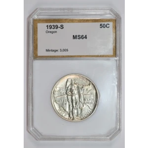 Classic Commemorative Silver Oregon Trail Memorial 1926 -1939 Silver -  0.5 Dollar