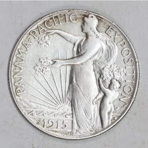 Classic Commemorative Silver--- Panama - Pacific Exposition 1915 -Silver- 0.5 Dollar