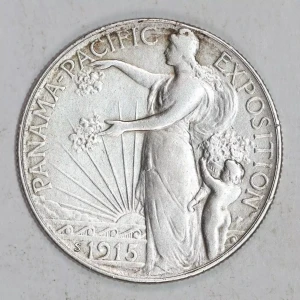 Classic Commemorative Silver--- Panama - Pacific Exposition 1915 -Silver- 0.5 Dollar