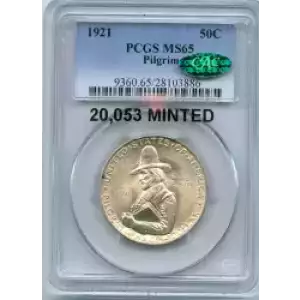 Classic Commemorative Silver--- Pilgrim Tercentenary 1920-1921-Silver- 0.5 Dollar (3)