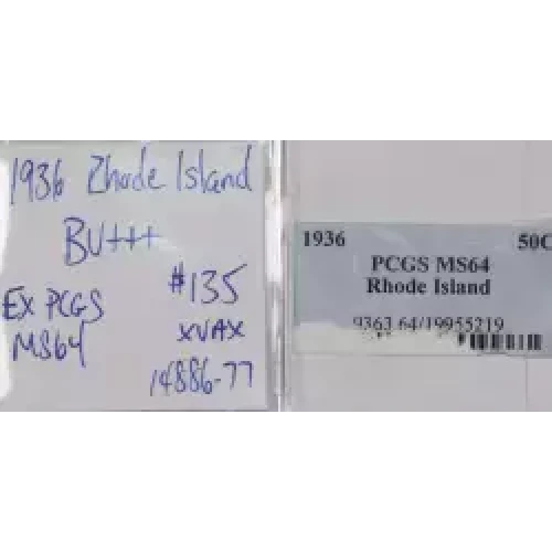 Classic Commemorative Silver--- Providence, Rhode Island, Tercentenary 1936 -Silver- 0.5 Dollar