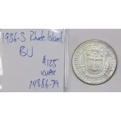 Classic Commemorative Silver--- Providence, Rhode Island, Tercentenary 1936 -Silver- 0.5 Dollar