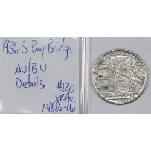 Classic Commemorative Silver--- San Francisco - Oakland Bay Bridge Opening 1936 -Silver- 0.5 Dollar