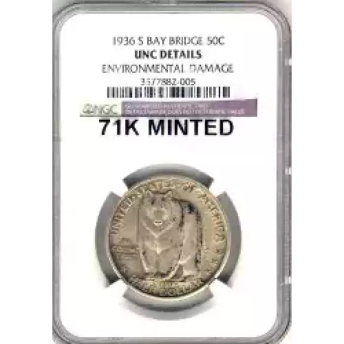 Classic Commemorative Silver--- San Francisco - Oakland Bay Bridge Opening 1936 -Silver- 0.5 Dollar (3)