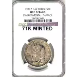 Classic Commemorative Silver--- San Francisco - Oakland Bay Bridge Opening 1936 -Silver- 0.5 Dollar (3)