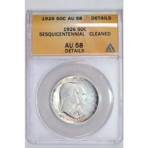 Classic Commemorative Silver--- Sesquicentennial of American Independence 1926 -Silver- 0.5 Dollar