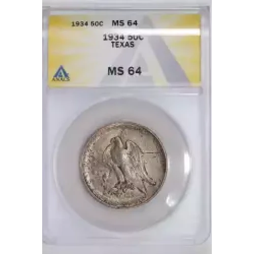 Classic Commemorative Silver--- Texas Independence Centennial 1934-1938-Silver- 0.5 Dollar