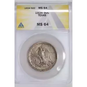 Classic Commemorative Silver--- Texas Independence Centennial 1934-1938-Silver- 0.5 Dollar