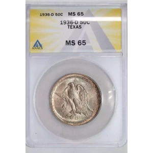 Classic Commemorative Silver--- Texas Independence Centennial 1934-1938-Silver- 0.5 Dollar