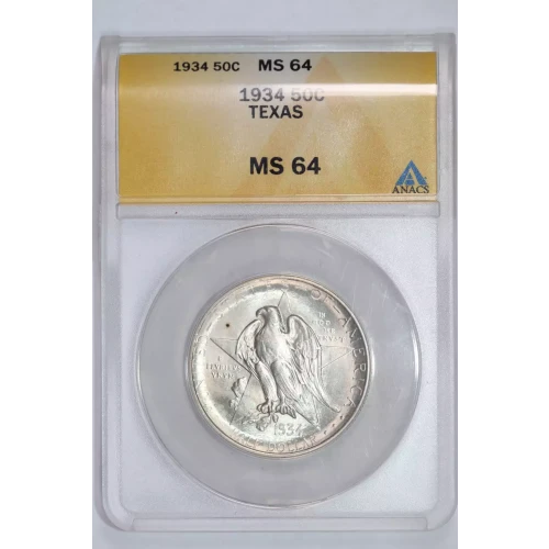 Classic Commemorative Silver--- Texas Independence Centennial 1934-1938-Silver- 0.5 Dollar