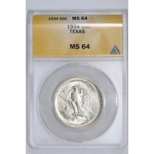 Classic Commemorative Silver--- Texas Independence Centennial 1934-1938-Silver- 0.5 Dollar