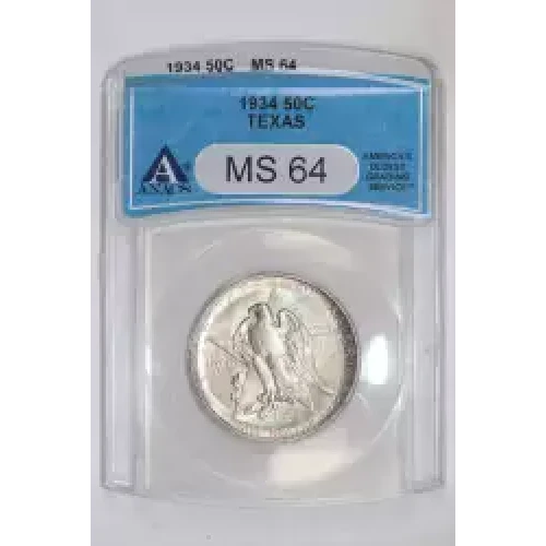 Classic Commemorative Silver--- Texas Independence Centennial 1934-1938-Silver- 0.5 Dollar