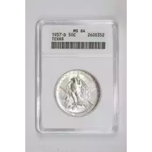 Classic Commemorative Silver--- Texas Independence Centennial 1934-1938-Silver- 0.5 Dollar